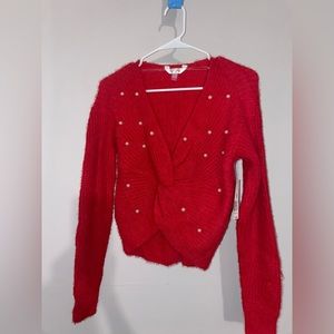 no boundaries nwt cute christmas sweater with fake pearls